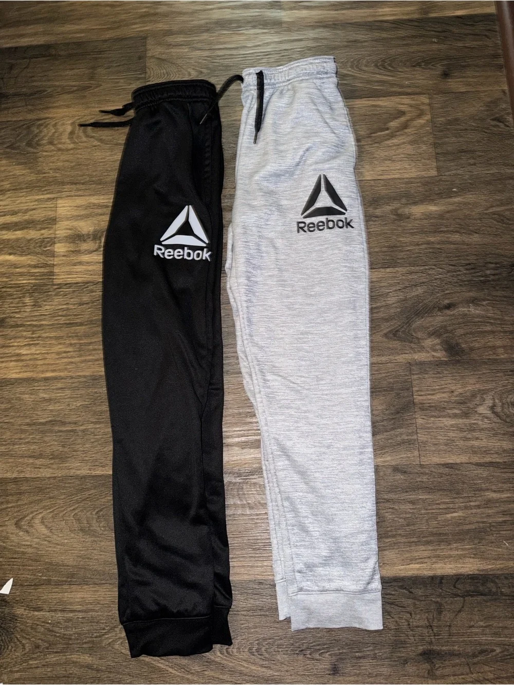 2 Pairs of Reebok Bigs Kids' Jogger Sweatpants Black & Light Gray Size XXL (18)